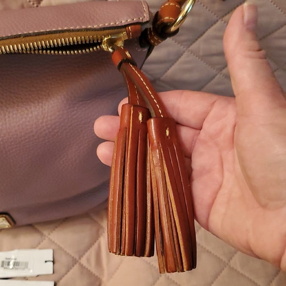 Dooney & Bourke Mauve Small Dixon Leather Shoulder Bag - Picture 3 of 14